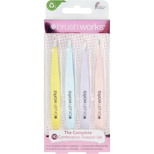 Brushworks HD Combination Tweezer Set Mixed