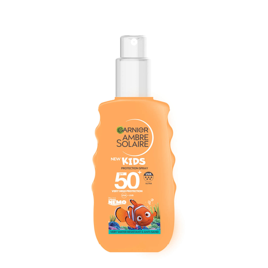 Garnier Ambre Solaire Kids' SPF50+ Water and Sand Resistant Sun Cream Spray 150ml