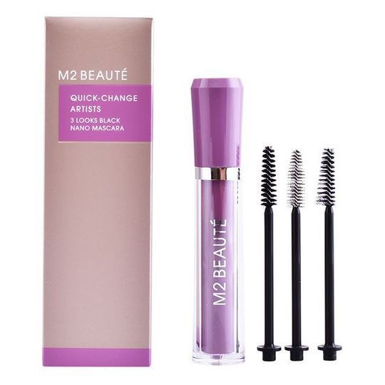 M2 Beauté 3 Looks Nano Mascara - Svart
