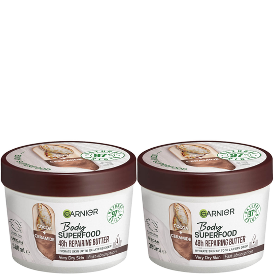 Garnier Body Superfood, Nourishing Body Cream Duos - Cocoa & Ceramide
