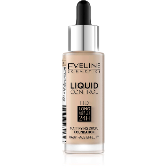 Eveline Cosmetics Liquid Control Foundation With Dropper 015 Vanilla B