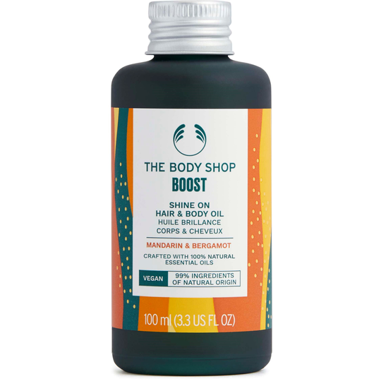 The Body Shop Mandarin & Bergamot Wellness Boost Shine On Hair & Body