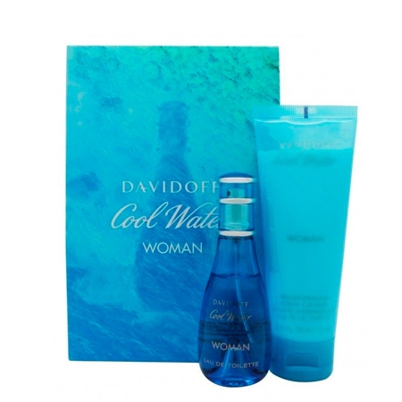 Davidoff Cool Water Woman Gåvoset 30ml Eau De Toilette + 75ml Body Lotion