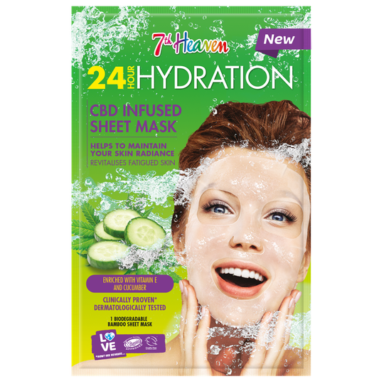 7th Heaven 24 Hour Hydration CBD Infused Sheet Mask