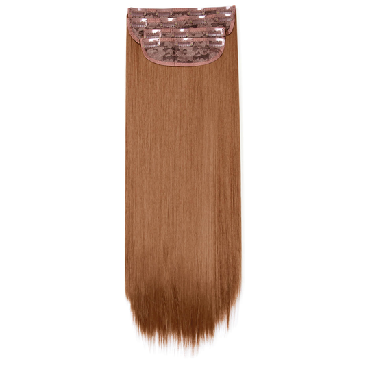 LullaBellz Ultimate Half Up Half Down 22 Straight Extension and Pony Set (Various Shades) - Mixed Auburn