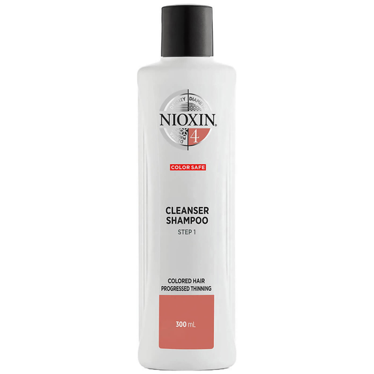 NIOXIN 3-Part System 4 Cleanser Shampoo for Coloured Hair with Progressed Thinning 300 ml
