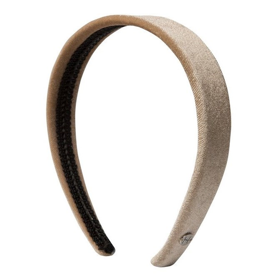 Hermine Hold Discothèque Collection HH Solid Velvet Headband Beige