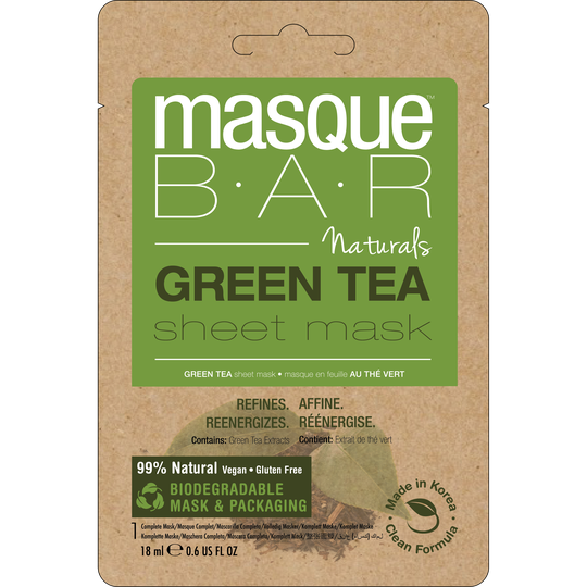 MasqueBar Naturals Green Tea Sheet Mask 18 ml