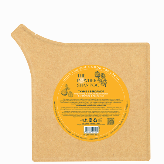 The Powder Shampoo Invigorating & Stimulating Shampoo 100g Refill Pack (Thyme & Bergamot)