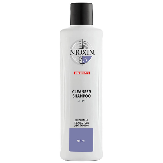 NIOXIN 3-Part System 5 Cleanser Shampoo for Chemically Treated Hair with Light Thinning 300 ml