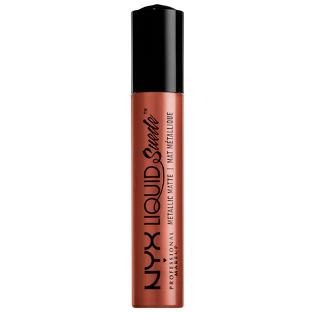NYX Liquid Suede Metallic Mat Läppstift Mauve Mist