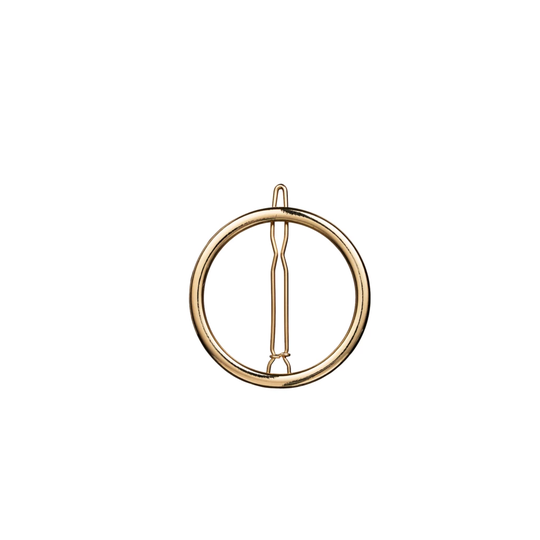 Round Hair Clip Gold
