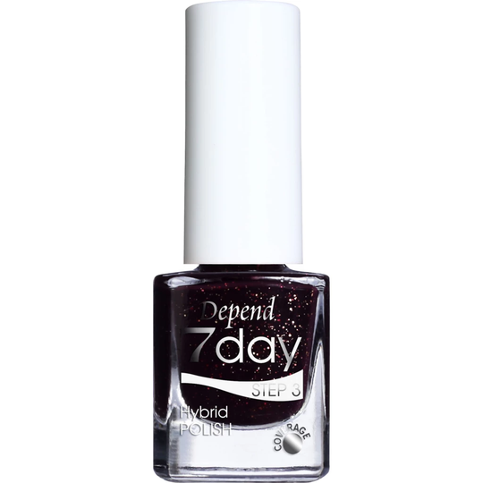 7 Day Nail Polish - Boudoir Queen Collection 7254 Bordeaux Glitz