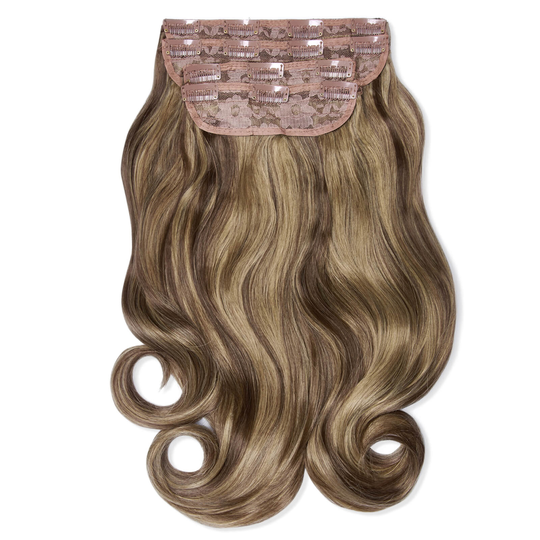 LullaBellz Ultimate Half Up Half Down 22 Curly Extension and Pony Set (Variouse Shades - Mellow Brown
