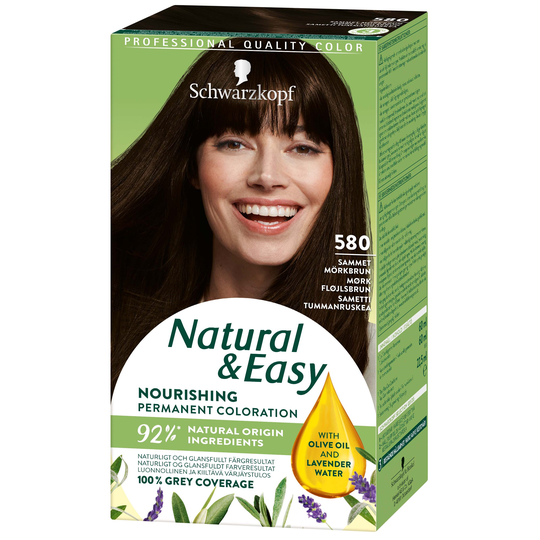 Schwarzkopf Natural & Easy Hair Color 580 Sammet Mörkbrun