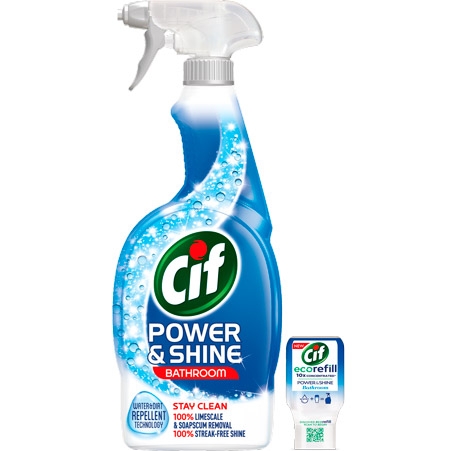 Cif Power & Shine Bathroom Spray - 700ml & 70ml