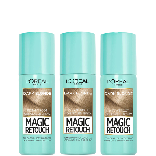 L'Oréal Paris Magic Retouch Dark Blonde Root Concealer Spray Trio Bundle