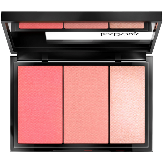 IsaDora Blush Trio 3-in-1 Palette Coral Silk