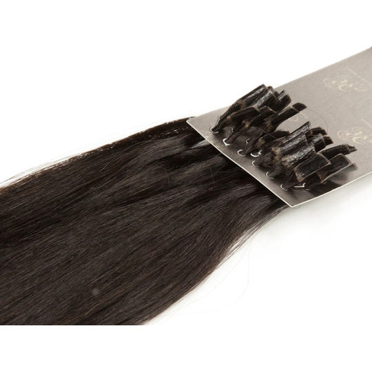 Rapunzel of Sweden Nail Hair Premium Straight 60 cm 1.2 Black Brown