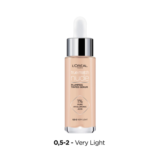 True Match Nude Plumping Tinted Serum Foundation 0,5-2 Very light