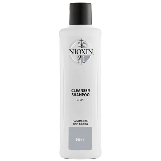 NIOXIN 3-Part System 1 Cleanser Shampoo for Natural Hair with Light Thinning 300 ml