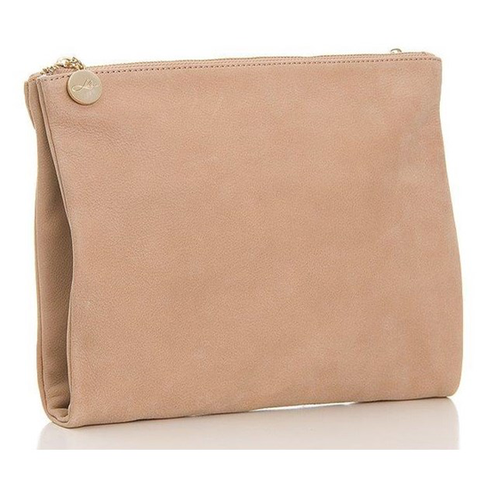 LULU'S ACCESSORIES Double Leather Purse Beige
