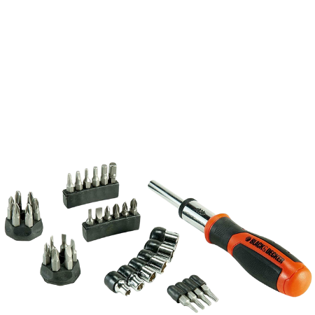 Black & Decker Skruvmejsel Set M. Skallra - 29 Delar