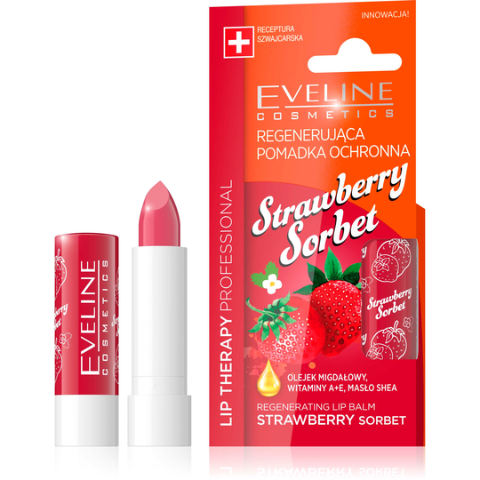Eveline Cosmetics Lip Therapy Regenerating Lip Balm Strawberry Sorbet