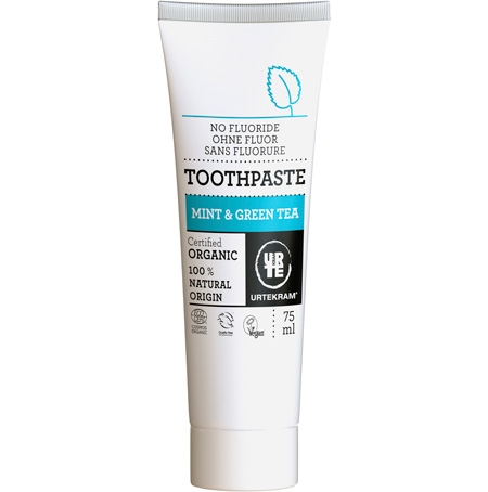 Urtekram Mint & Green Tea Tandkräm - 75ml