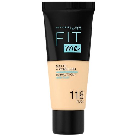 Maybelline Passa Mig Matta + Poreless Fundament - 118 Naken