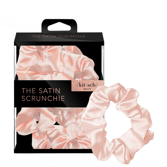 Kitsch Satin Sleep Scrunchies (Various Colours) - Blush