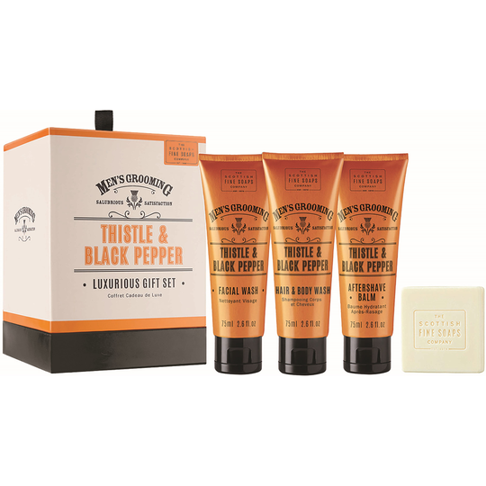 The Scottish Fine Soaps Thistle & Black Pepper Luxurious Gift Set