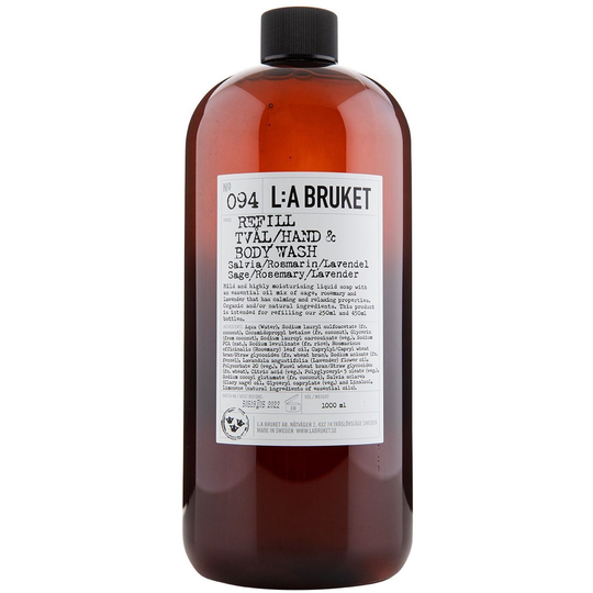 L:A Bruket Refill Flytande Tvål Salvia/Rosmarin/Lavendel 1000 ml