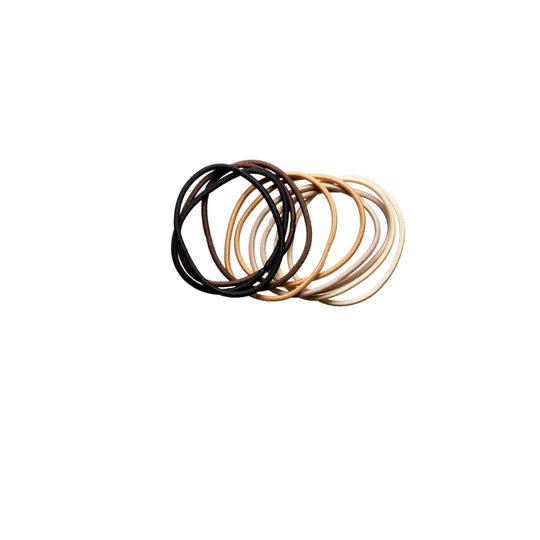 Thin Hair Elastics Nude 10-pack