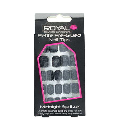 Royal Nagel Tips Midnatt Spritzer Liten Och Nätt - 24 PCS
