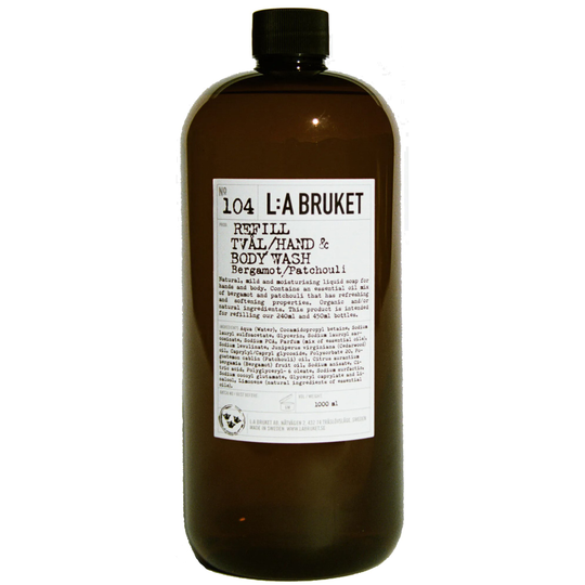 L:A Bruket Refill Flytande Tvål Bergamot/Patchouli 1000 ml