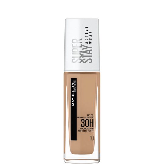 Maybelline Superstay Active Wear Full Coverage 30H Liquid Foundation with Hyaluronic Acid 30ml - 10 Ivory