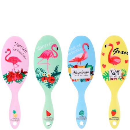 BasicPlus Vitalitet Flamingo Hårborste - Blandad