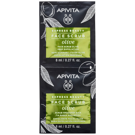 APIVITA Express Beauty Face Scrub for Deep Exfoliation with Olive 2X8
