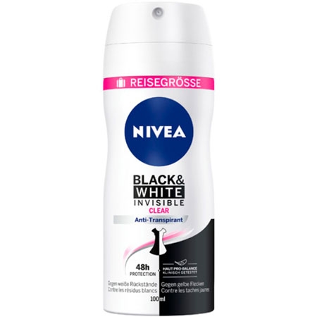 Nivea Black & White Invisible Deodorant - 100ml