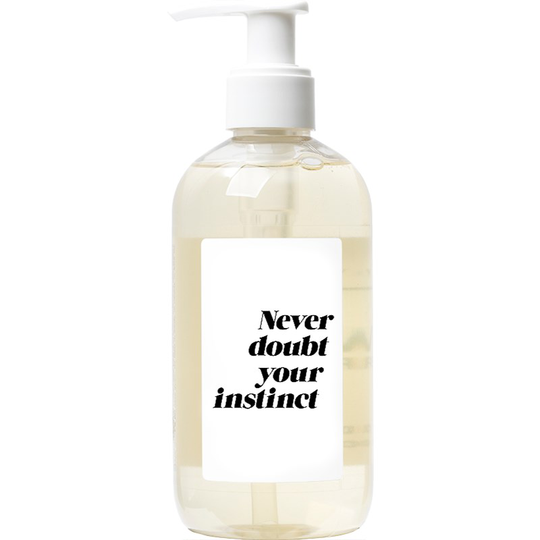 Luxe de Provence Words Liquid Soap White "Never doubt your instinct" 3