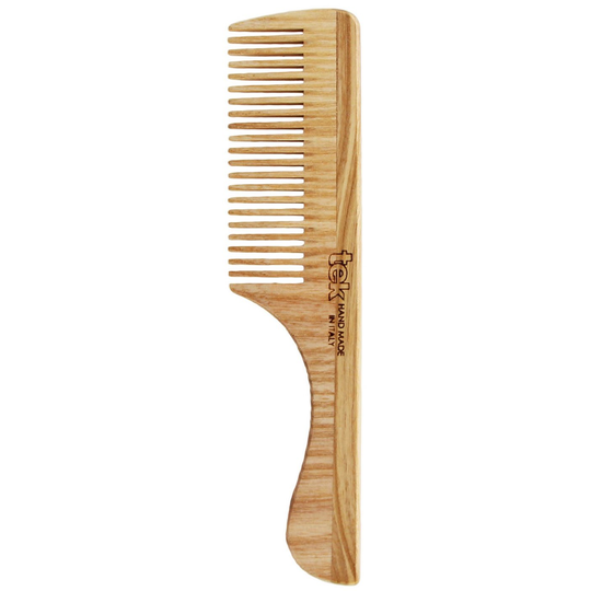 Tek Wooden Detangling Comb With Handle Medium Sized Teeth