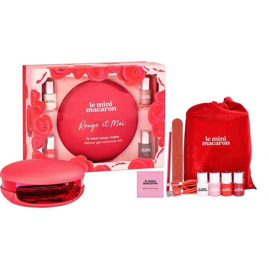 Le Mini Macaron Gel Manicure Kits Rouge et Moi Manicure Kit