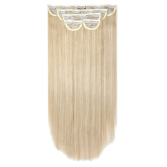 LullaBellz Super Thick 22 5 Piece Straight Clip In Extensions (Various Shades) - Light blonde
