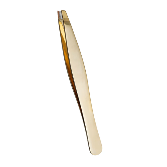 Professional Tweezer Slant Tip Gold
