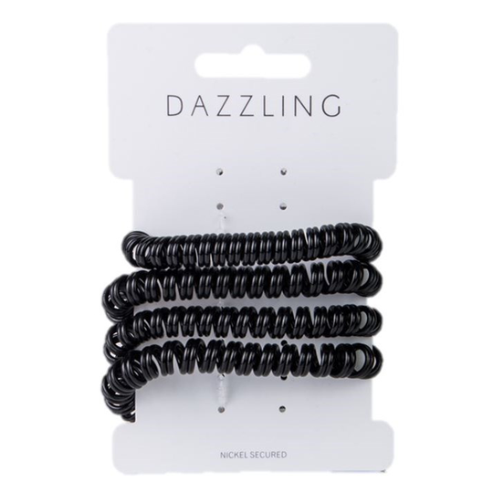 Dazzling Hår 4-pack hårsnoddar plast svart