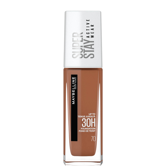 Maybelline Superstay Active Wear Full Coverage 30H Liquid Foundation with Hyaluronic Acid 30ml - 70 Cocoa