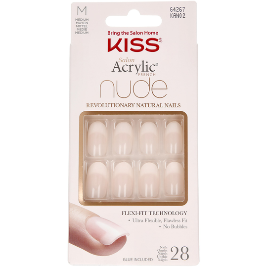 Kiss Acrylic French Nude Nude rundad topp