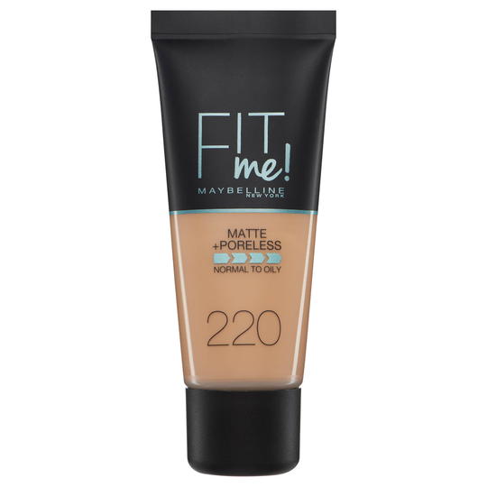Maybelline Fit Me! Matte & Poreless Foundation 30 ml (olika nyanser) - 220 Natural Beige