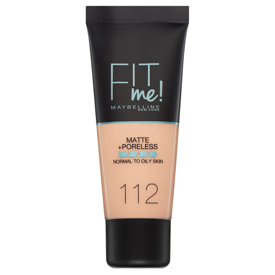 Maybelline Fit Me! Matte & Poreless Foundation 30 ml (olika nyanser) - 112 Soft Beige
